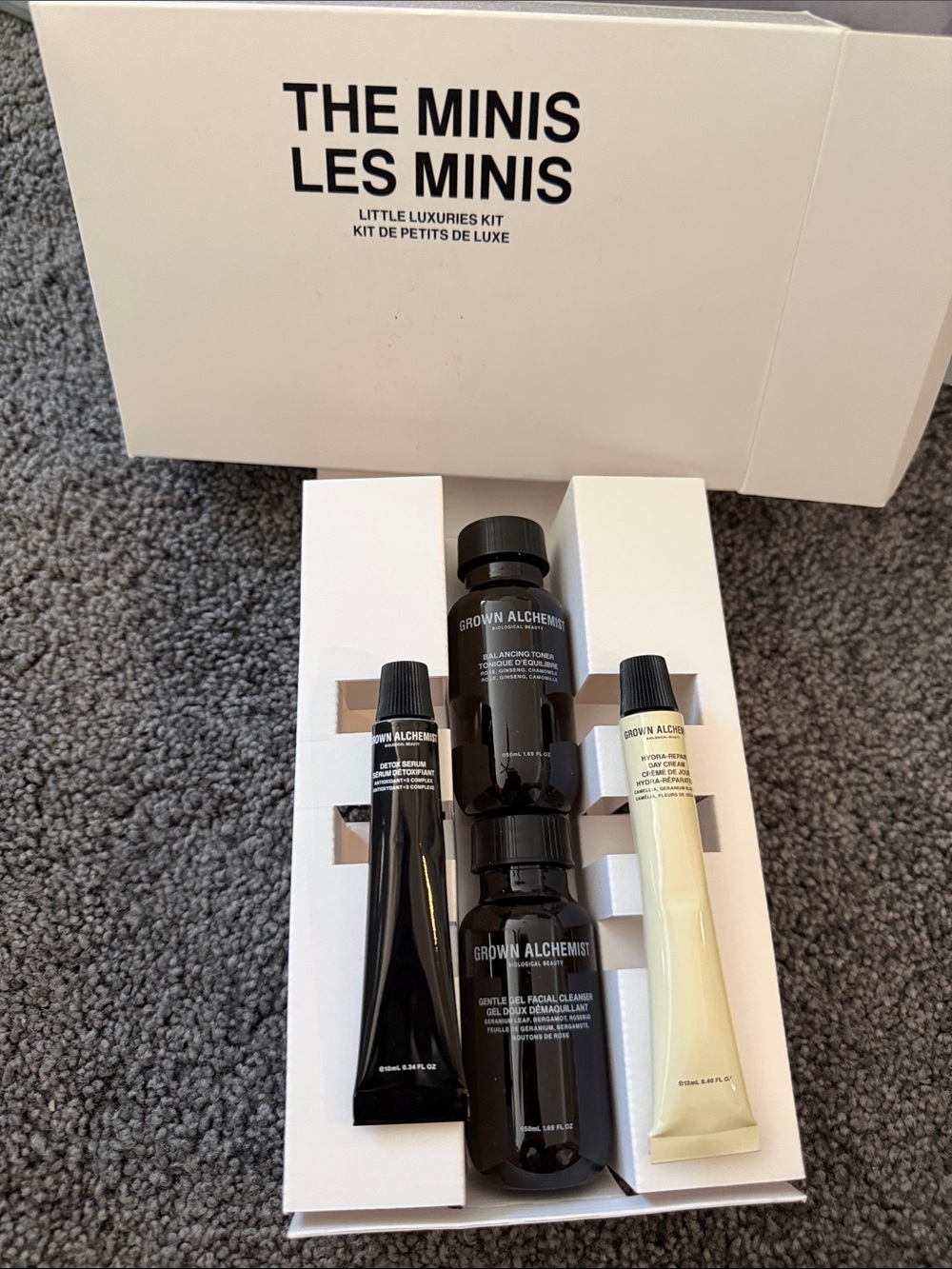 Grown Alchemist Mini Skincare Set - Black & Cream